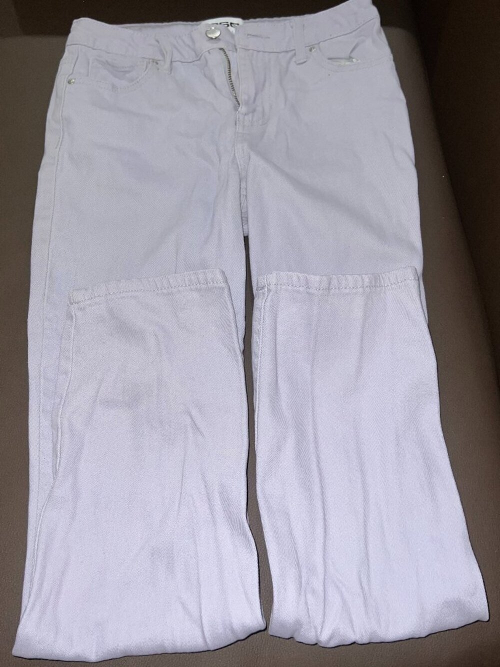 Light Purple Straight Leg Jeans
